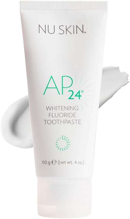 Nu Skin AP 24 Whitening Fluoride Toothpaste | AP 24 Blend | Vanilla Mint Flavor | Brightens Teeth | Removes Surface Stains | Prevents Dental Cavities & Plaque | Enamel-Safe | 4 oz | 1 Pack - Image 1