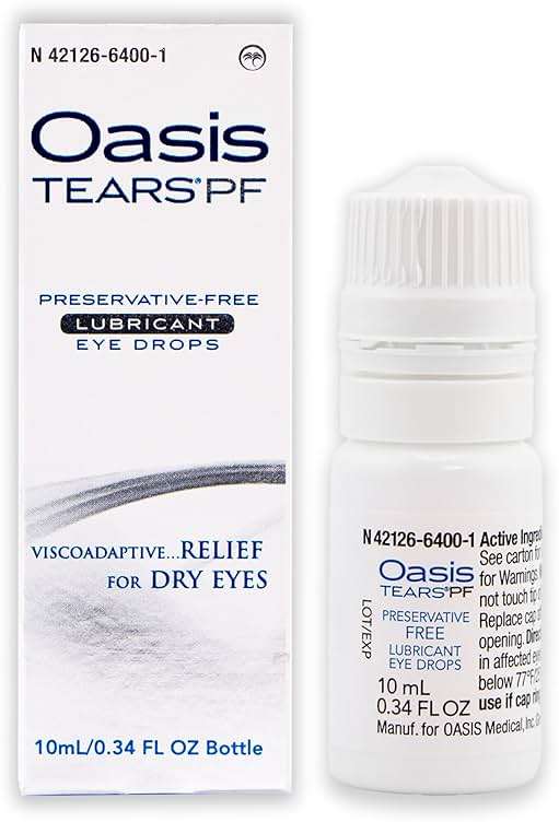 Oasis TEARS OT6400 PF Preservative-Free Lubricant Eye Drops Dry Eye Relief | Artificial Tears | 0.34 FL OZ (10 mL) - Image 2