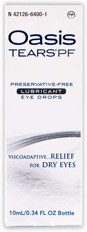 Oasis TEARS OT6400 PF Preservative-Free Lubricant Eye Drops Dry Eye Relief | Artificial Tears | 0.34 FL OZ (10 mL) - Image 3