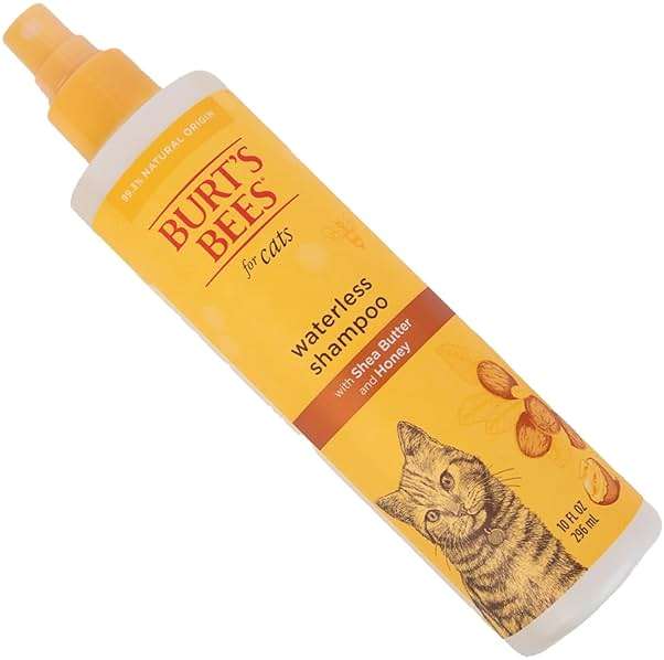 Burt's Bees for Pets Waterless Cat Shampoo for Cats with Shea Butter and Honey - A No Rinse Dry Kitten Shampoo, Gentle Cat Grooming Supplies for Pet Cleaning, Kittens & Indoor Cats, 10 Fl Oz - Image 2