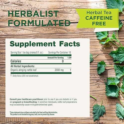 Traditional Medicinals Organic, Nettle Tea - Supports Joint Health & Overall Wellness with Stinging Nettle - Kosher, Non-GMO, Caffeine-Free, Compostable - 16 Tea Bags - Image 2