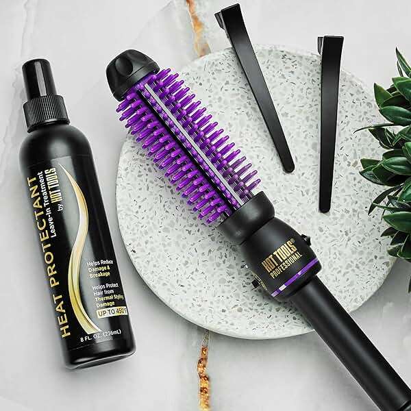 Hot Tools Pro Artist Heated Silicone Bristle Brush Styler | Helps create Volume and Fullness (1 in), 1146 - Image 6