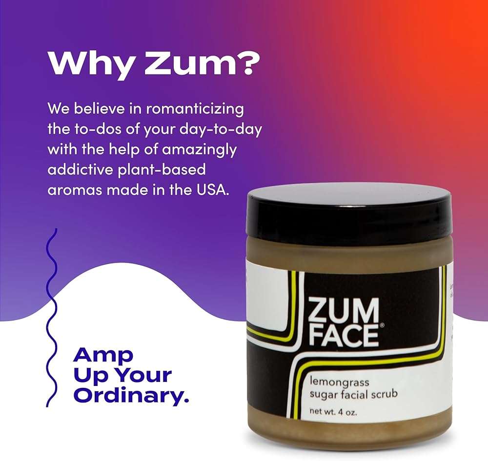 Indigo Wild Zum Face Sugar Facial Scrub - Natural Sugar Scrub - Soothing Facial Exfoliator with Jojoba Oil, Coconut Oil & Olive Oil - Lemongrass - 4 oz - Image 6