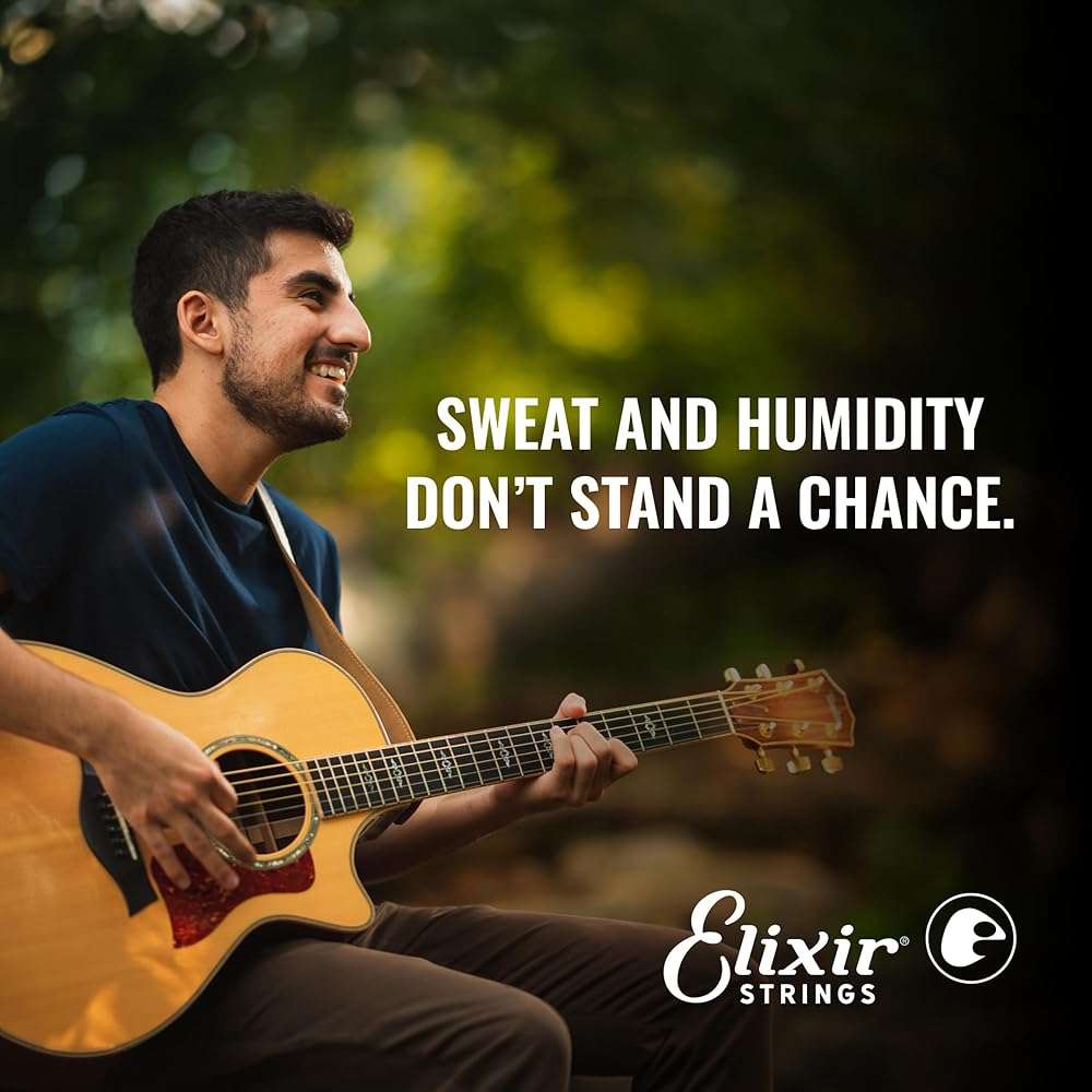 Elixir Strings, Acoustic Guitar Strings, Phosphor Bronze with NANOWEB Coating, Longest-Lasting Rich and Full Tone with Comfortable Feel, 6 String Set, 3 Pack, Light 12-53 - Image 5