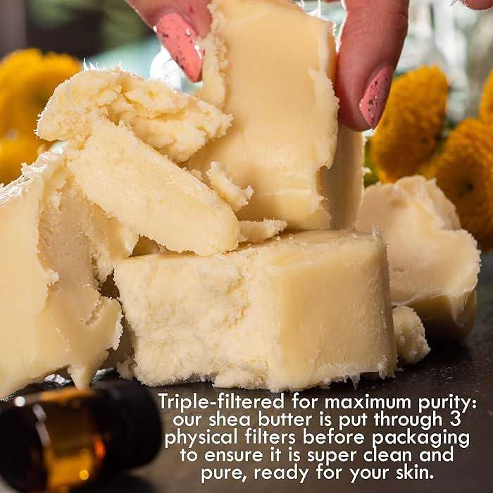 Raw Shea Butter – 100% Pure Unrefined African Shea Butter | Deep Moisturizer for Dry Skin, Hair & Scalp | DIY Body Butter, Lip Balm & Soap Base | Smoky Scent (8 oz Block) - Image 2