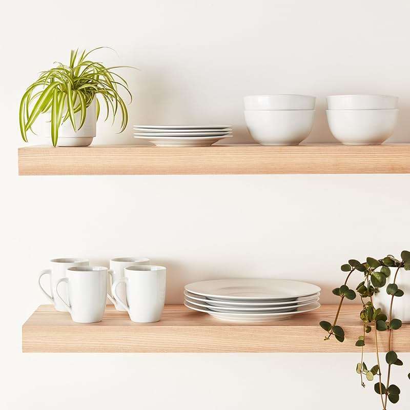 Amazon Basics 16-Piece Porcelain Dinnerware Set, Microwave and Dishwasher Safe, Service for 4, Plates, Bowls and Mugs, White - Image 5