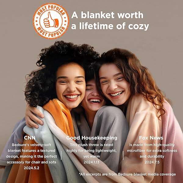 Bedsure GentleSoft Fleece Bed Blankets Queen Size Grey - Soft Warm Outdoor Picnic Blanket for Camping Travel Lightweight Cozy Anti-Static, Room Home Decor Gifts for Husband and Men, 90x90 inches - Image 3