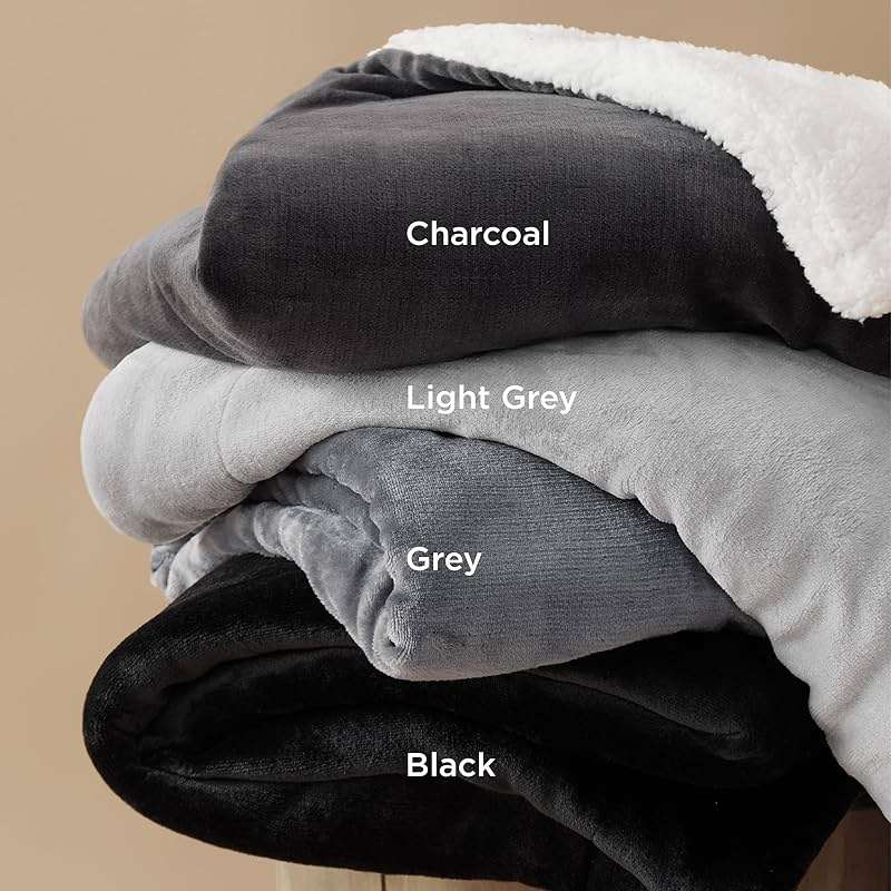 Bedsure GentleSoft Sherpa Fleece Twin Blanket for Couch, Non-Heated, Thick and Warm Throw for Women and Men, Soft Fuzzy Plush Blanket for Winter, Grey, 60x80 Inches - Image 6