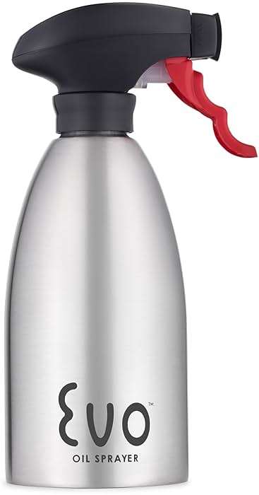 Evo Oil Sprayer 18/8 Stainless Steel, Non-Aerosol for Olive, Cooking Oils, and Vinegars, Silver, 16-Ounce Capacity - Image 1