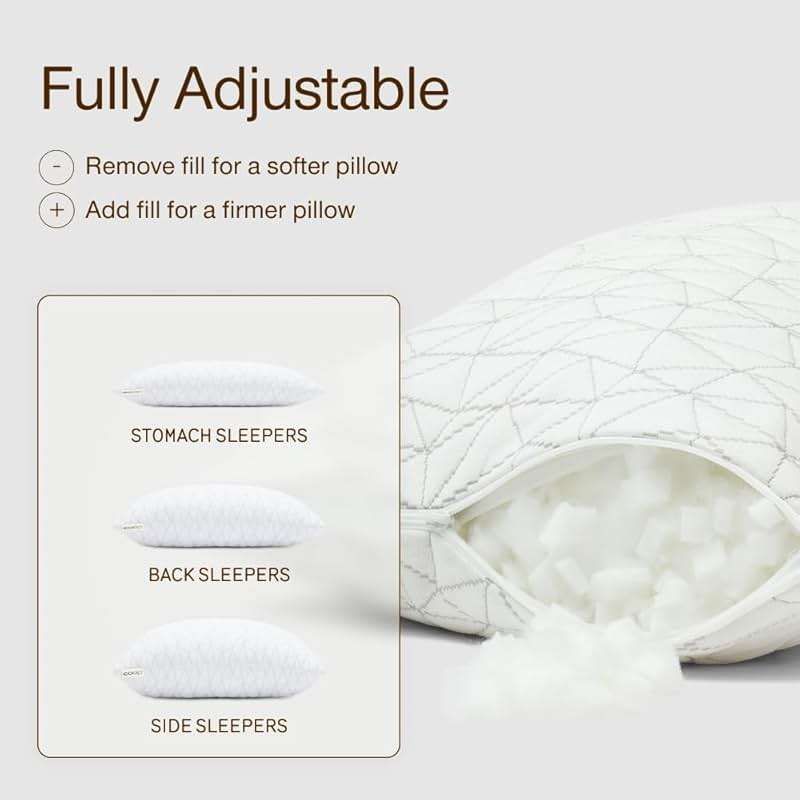 Coop Home Goods Original Travel and Camping Adjustable Pillow, Small Camping Pillow with Compressible Stuff Sack, Medium-Firm Memory Foam with Lulltra Washable Cover, CertiPUR-US Certified (19x13) - Image 3