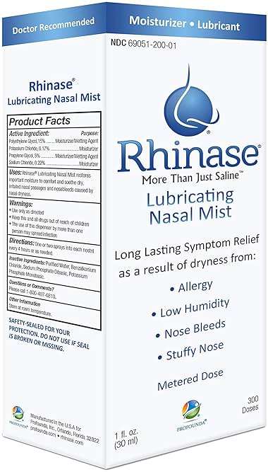 Rhinase Allergy Relief Saline Nasal Spray – Steroid Free, Dual Wetting Agent & Salt Formulation, 300 Sprays for Dry Nose, Allergy, nosebleeds from Nasal Dryness - Image 6