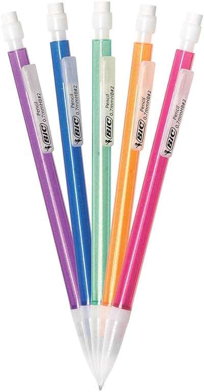 BIC Xtra-Sparkle Number 2 Mechanical Pencils With Erasers, Medium Point (0.7mm), 15-Count Pack, Cute Mechanical Pencils for Girls, Boys and Adults - Image 3