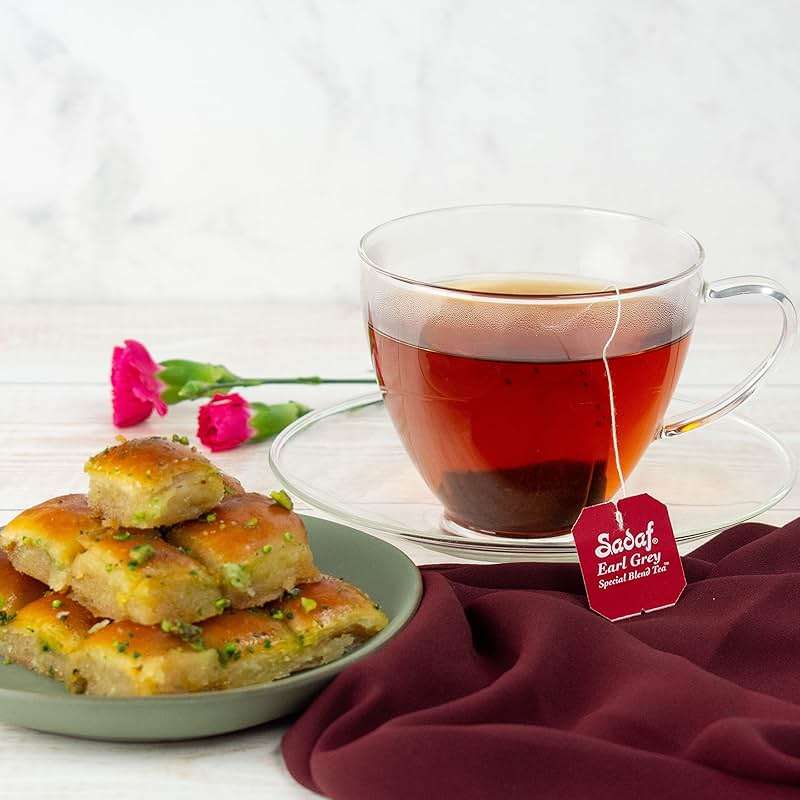 Sadaf Earl Grey Tea Bags | Special Blend Earl Grey Ceylon Black Tea | Product harvested in Sri Lanka | 100 bags (pack of 1) - Image 5