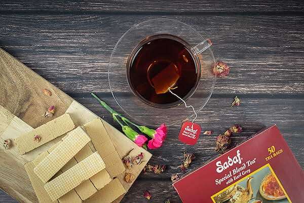 Sadaf Earl Grey Tea Bags | Special Blend Earl Grey Ceylon Black Tea | Product harvested in Sri Lanka | 100 bags (pack of 1) - Image 6