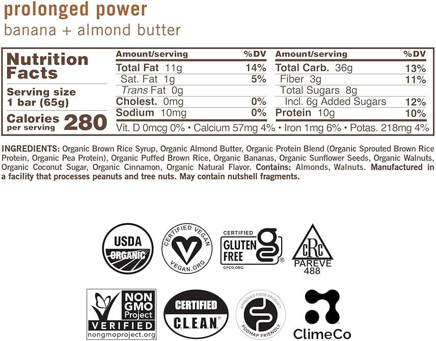 GoMacro MacroBar, Organic Vegan Protein Bar, Banana + Almond Butter, 2.3 oz (Pack of 12) - Image 2