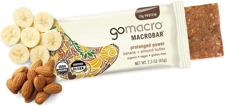 GoMacro MacroBar, Organic Vegan Protein Bar, Banana + Almond Butter, 2.3 oz (Pack of 12) - Image 3