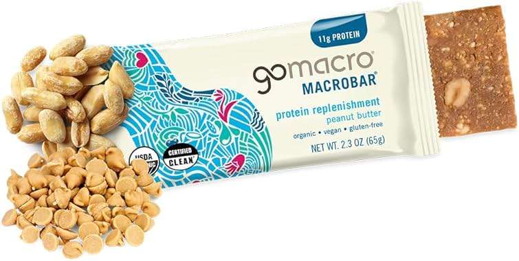 GoMacro MacroBar Organic Vegan Protein Bars - Peanut Butter (2.3 Ounce Bars, 12 Count) - Image 3