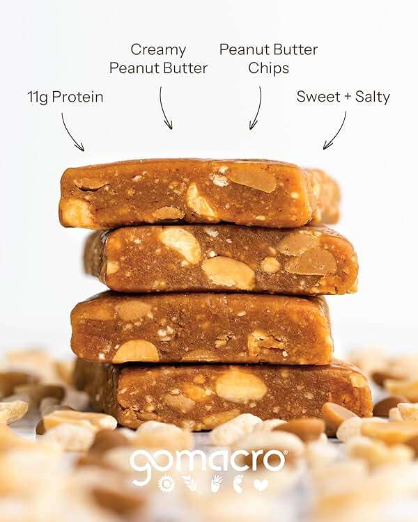 GoMacro MacroBar Organic Vegan Protein Bars - Peanut Butter (2.3 Ounce Bars, 12 Count) - Image 4