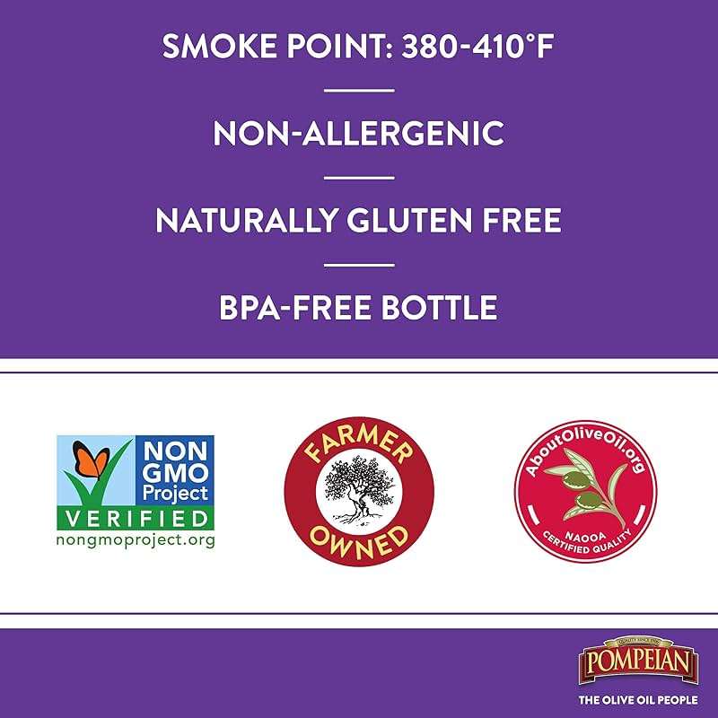 Pompeian Smooth Extra Virgin Olive Oil - 16 Fl Oz - First Cold Pressed Olive Oil for Cooking - Smooth Taste for Sauteing, Stir-Frying, and Baking - Image 5