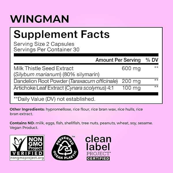 HUM Wing Man Liver Support Supplement with Milk Thistle, Dandelion Root Powder & Artichoke Leaf Extract For Liver Health & Function Support, Milk Thistle Supplement Helps Flush Out Toxins, 60 Capsules - Image 5