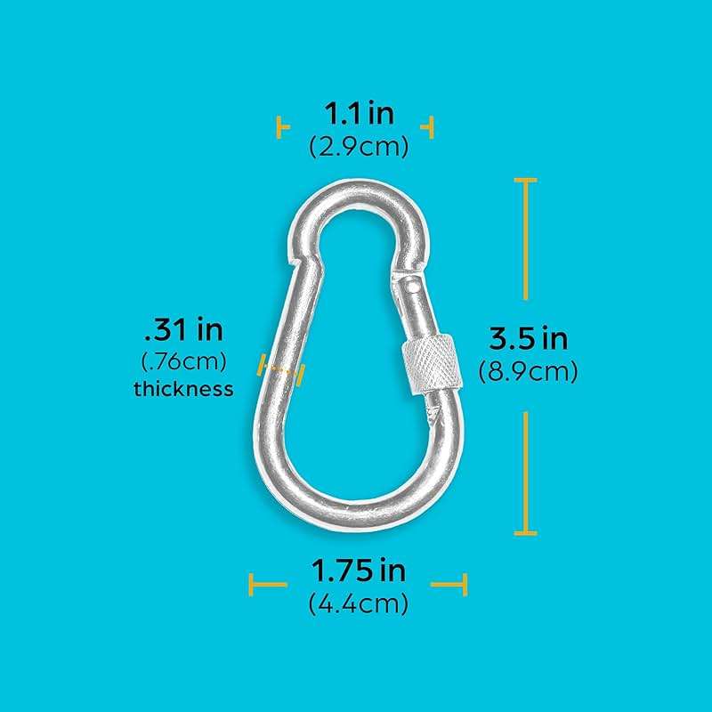 Jungle Gym Kingdom Swing Set Hangers - 2 Heavy Duty Brackets with Locking Snap Hooks for Porch, Patio, Playground - Indoor/Outdoor Hardware & Accessories - Image 2