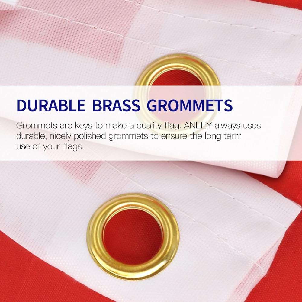 Anley Fly Breeze 3x5 Foot American National Polyester Flag - Vivid Color and Fade proof - Canvas Header and Double Stitched - The US National Flags with Brass Grommets 3 X 5 Ft - Image 3