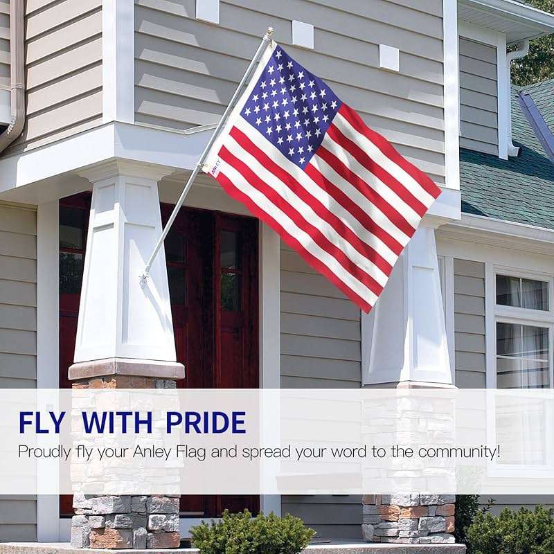 Anley Fly Breeze 3x5 Foot American National Polyester Flag - Vivid Color and Fade proof - Canvas Header and Double Stitched - The US National Flags with Brass Grommets 3 X 5 Ft - Image 4