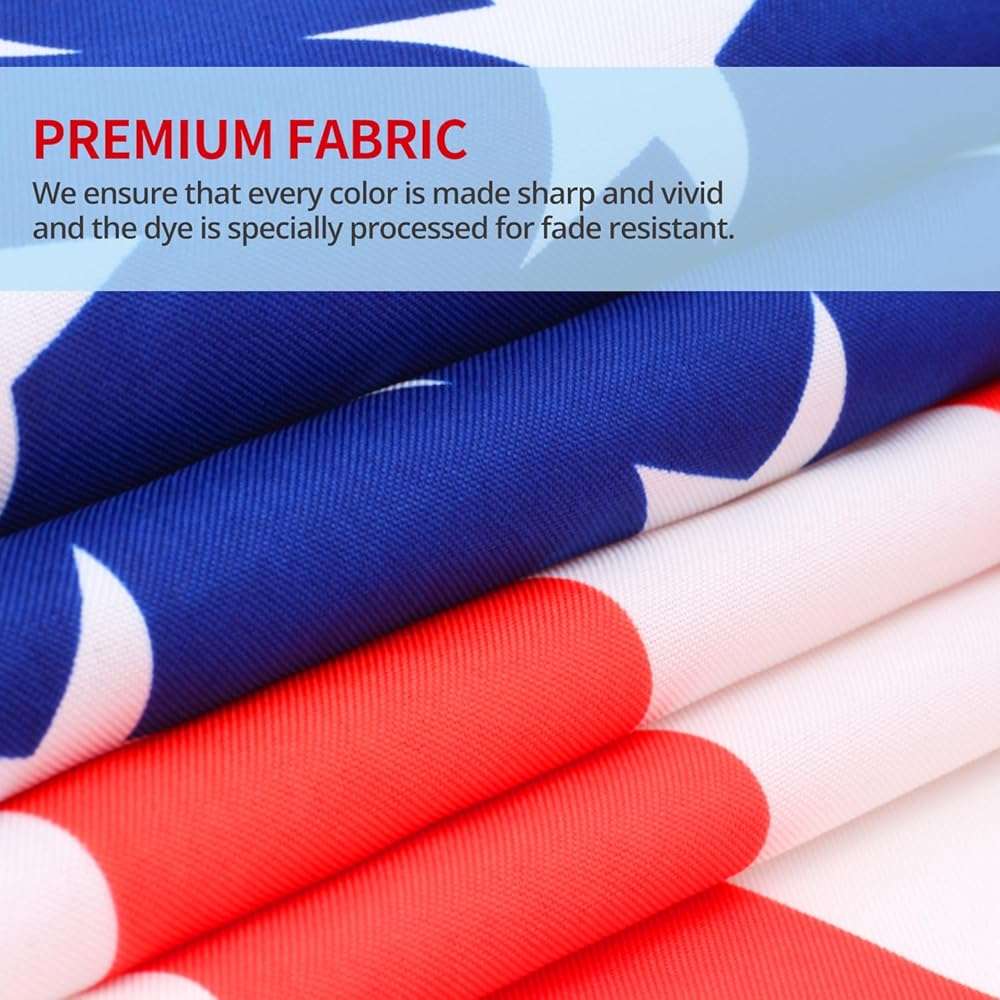 Anley Fly Breeze 3x5 Foot American National Polyester Flag - Vivid Color and Fade proof - Canvas Header and Double Stitched - The US National Flags with Brass Grommets 3 X 5 Ft - Image 6
