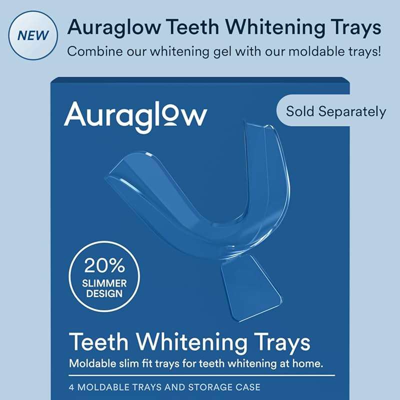 Auraglow 35% Teeth Whitening Gel for Trays, Retainers & Aligners – Dentist Strength Carbamide Peroxide Whitener, 30 Treatments, 3 Syringes (5mL) - Image 6