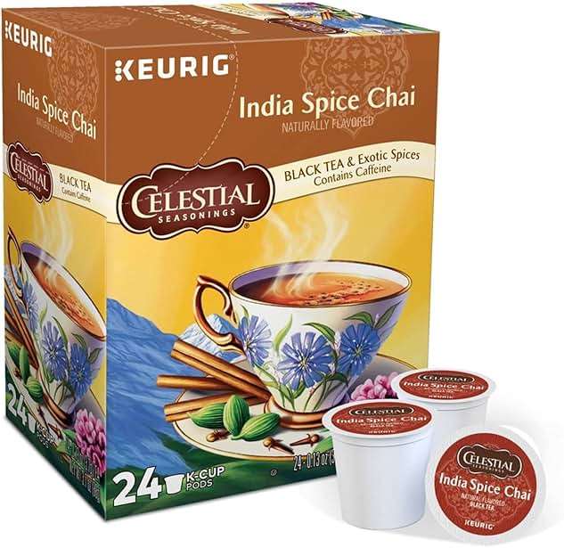 Celestial Seasonings® Single-Serve K-Cup® Pods, Original India Spice Chai Tea, Box Of 24 - Image 2