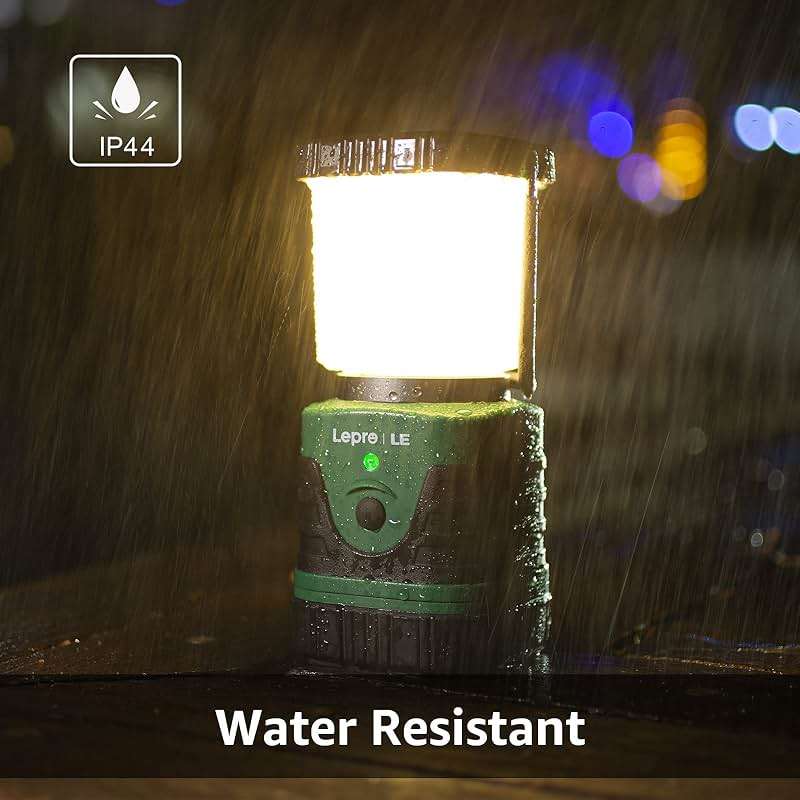 Lepro 1000LM LED Camping Lantern Rechargeable, 4400mAh Green Tent Light with 4 Light Modes, Waterproof Lantern Flashlight for Hurricane Emergency, Camping Essentials, USB Cable Included - Image 7