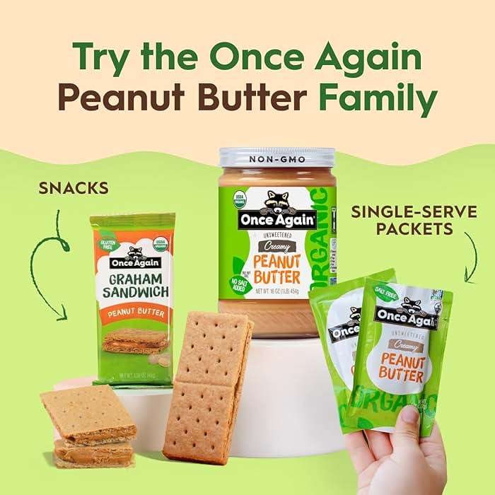 Once Again Organic Creamy Peanut Butter 9 Pound Bucket - No Sugar Added, Single Ingredient, Unsalted, Natural Peanut Butter Bulk, No Palm Oil - Non-GMO, Gluten Free - Smooth and Unsweetened - Image 6
