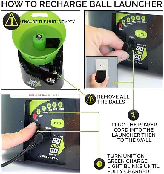 Hyper Pet GoDogGo Fetch Machine Dog Ball Launcher & Automatic Ball Launcher for Dogs With Five 2.5" Balls for Dogs 20-60 Pounds - Image 7