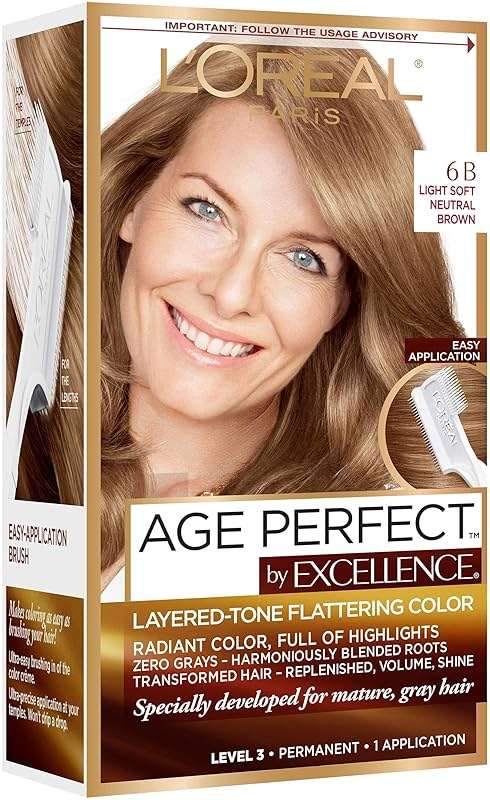 L'Oreal Paris Excellence Age Perfect Layered Tone Flattering Color, 6B Light Soft Neutral Brown (Packaging May Vary) - Image 2