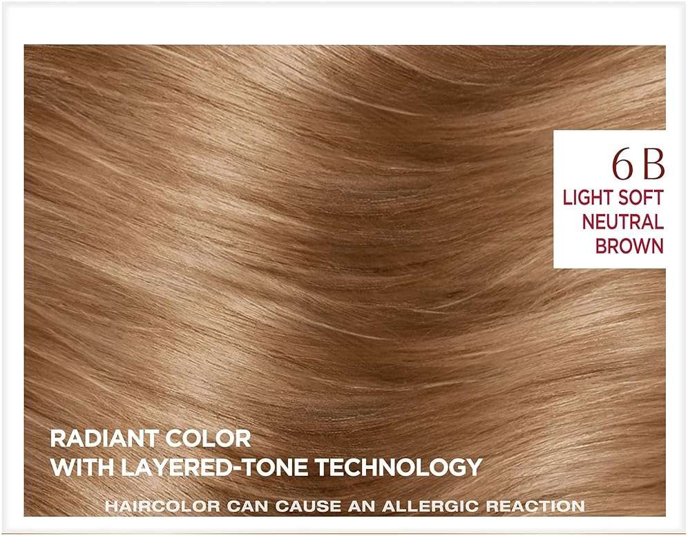 L'Oreal Paris Excellence Age Perfect Layered Tone Flattering Color, 6B Light Soft Neutral Brown (Packaging May Vary) - Image 3