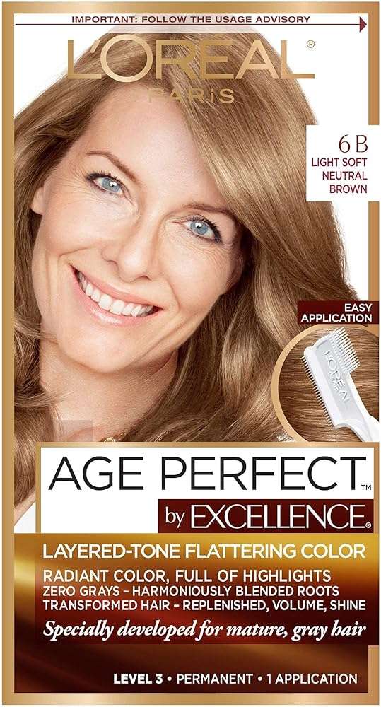 L'Oreal Paris Excellence Age Perfect Layered Tone Flattering Color, 6B Light Soft Neutral Brown (Packaging May Vary) - Image 4