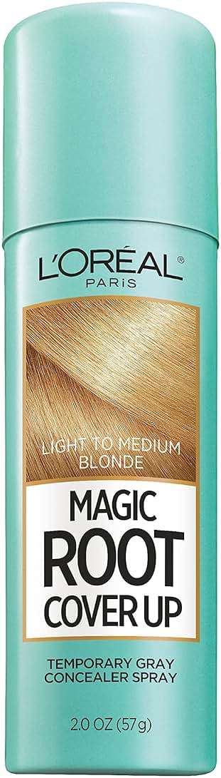 L'Oreal Paris Magic Root Cover Up Gray Hair Spray, 100% Gray Hair Coverage with Buildable, Lightweight, Transfer-Resistant, and Temporary Formula, Ammonia-Free, Light to Medium Blonde, 2 oz (1 Count) - Image 1