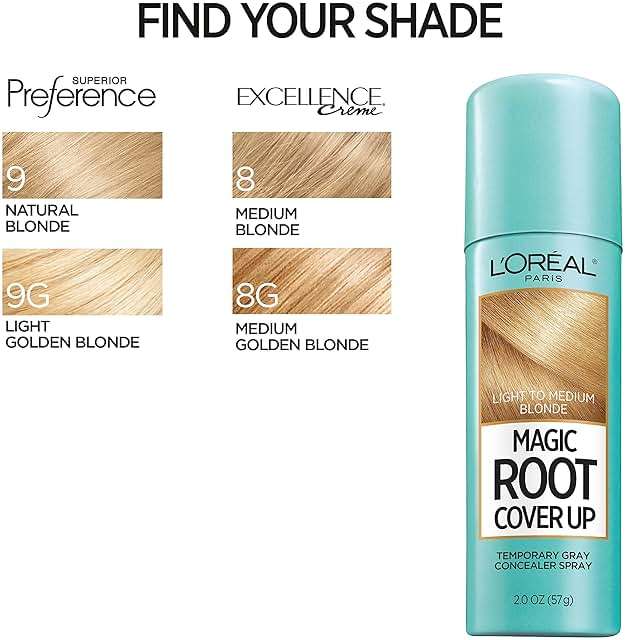 L'Oreal Paris Magic Root Cover Up Gray Hair Spray, 100% Gray Hair Coverage with Buildable, Lightweight, Transfer-Resistant, and Temporary Formula, Ammonia-Free, Light to Medium Blonde, 2 oz (1 Count) - Image 5