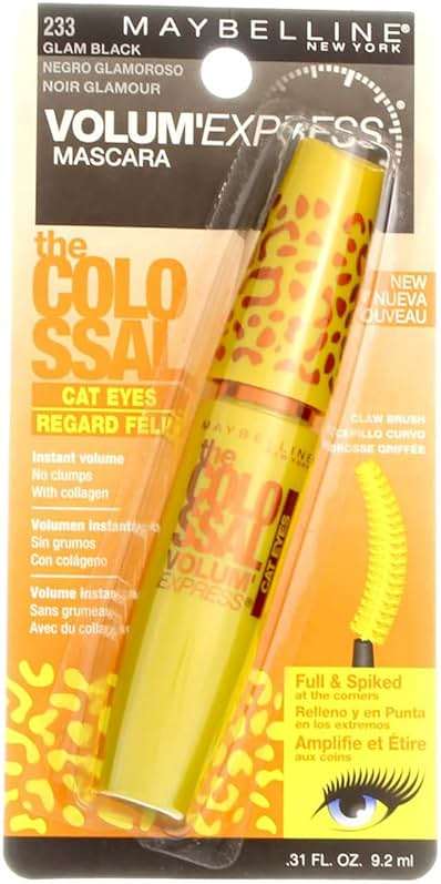 Maybelline Volum' Express The Falsies Colossal Cat Eyes Washable Mascara, Glam Black [233], 0.31 oz (Pack of 6) - Image 2