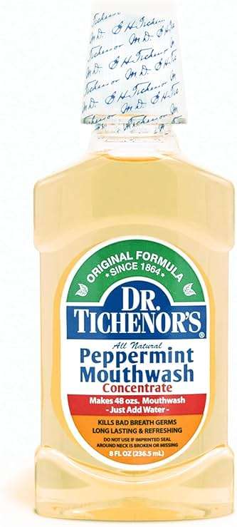 Dr. Tichenor's Peppermint Mouthwash Concentrate - Oral Rinse for Bad Breath and Oral Health With a Minty Punch for Soothing Relief of Minor Sore Throat Irritation - 8 Ounce (Pack of 3) - Image 3