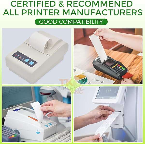 TK Thermal King, (50 Rolls) 2 1/4" 50' feet White Paper Cash Register POS Receipt, Fits All Credit Card Terminal Great For Cashier Receipt Small Business Premium Quality - Image 6