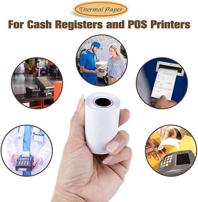 TK Thermal King, (50 Rolls) 2 1/4" 50' feet White Paper Cash Register POS Receipt, Fits All Credit Card Terminal Great For Cashier Receipt Small Business Premium Quality - Image 9