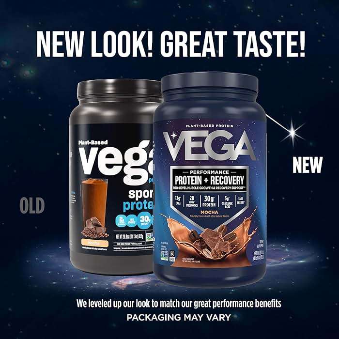 Vega Protein + Recovery, Mocha – 30g Vegan Protein, Dairy & Gluten Free, Probiotics, NSF Certified, 28.8 oz (19 Servings) - Image 2
