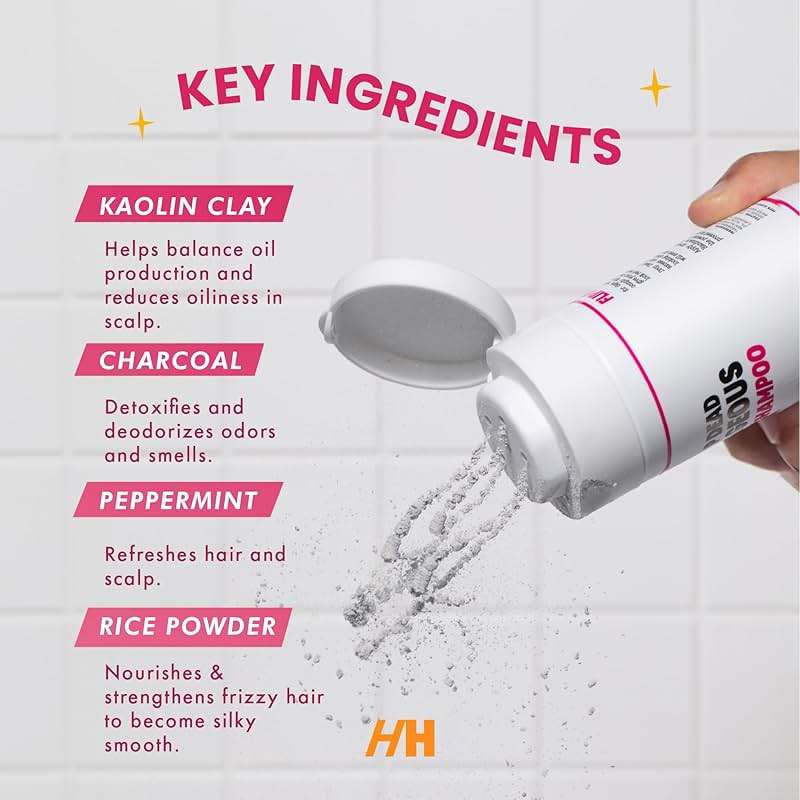 Handmade Heroes Drop Dead Gorgeous Non Aerosol Dry Shampoo Powder 1.8oz - 100% Natural & Vegan Volumizing Powder For Dark Brown Hair & Brunette Hair - Travel Size Haircare for Women - Image 3