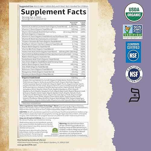 Garden of Life Prenatal Vitamins for Women, Organics Folate for Energy & Healthy Fetal Development, Non-constipating Iron, Vitamin C, B6, B12, D3, Non-GMO, Gluten-Free, Vegan, 90 Day Supply - Image 7