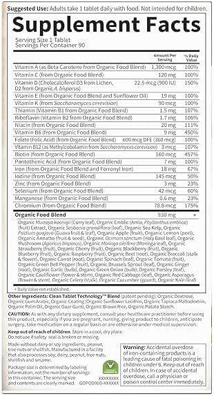 Garden of Life Prenatal Vitamins for Women, Organics Folate for Energy & Healthy Fetal Development, Non-constipating Iron, Vitamin C, B6, B12, D3, Non-GMO, Gluten-Free, Vegan, 90 Day Supply - Image 9