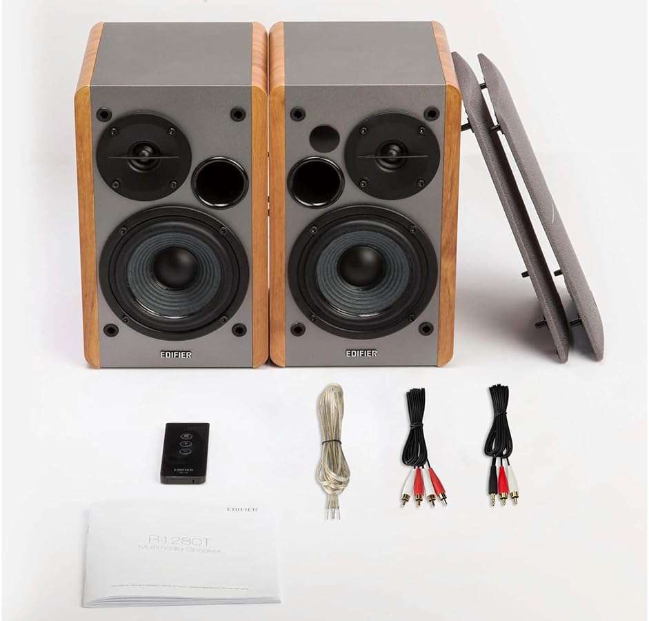 Edifier R1280T Powered Bookshelf Speakers - 2.0 Active Near Field Studio Monitor Speaker - Wooden Enclosure - 42 Watts RMS Power - Image 4