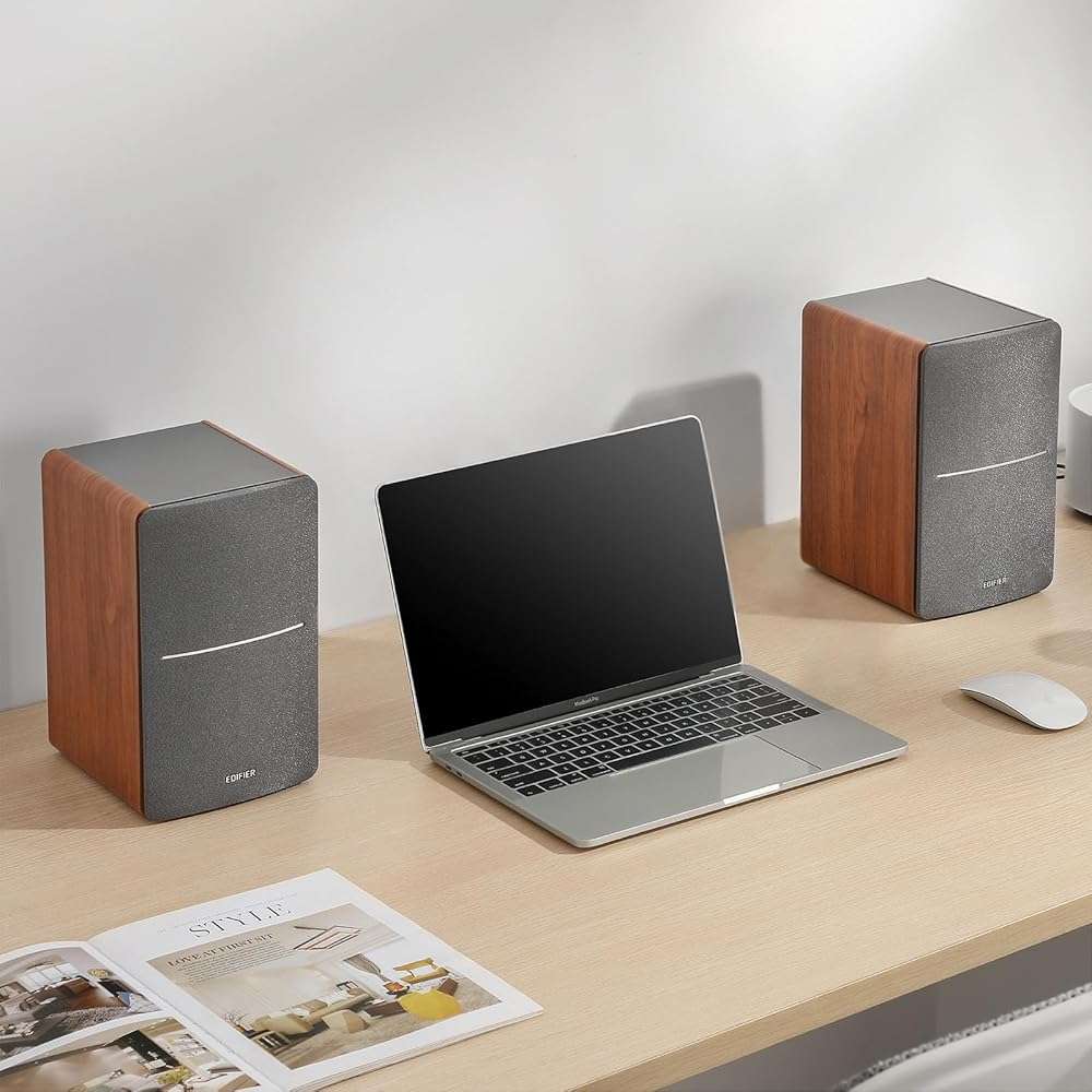 Edifier R1280T Powered Bookshelf Speakers - 2.0 Active Near Field Studio Monitor Speaker - Wooden Enclosure - 42 Watts RMS Power - Image 5