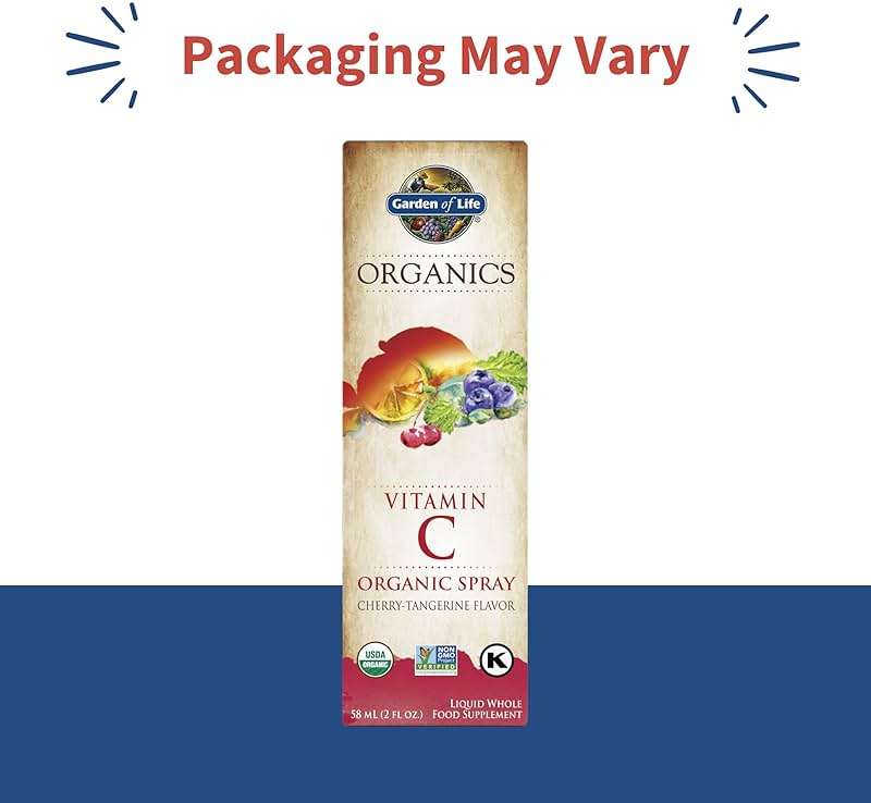 Garden of Life Organics Vitamin C Spray Featuring Amla Berry – Liquid Vitamin C Supplement for Immune & Skin Health Support, USDA Organic, Non-GMO, Vegan, Cherry Tangerine Flavor, 2 Fl Oz Bottle - Image 2