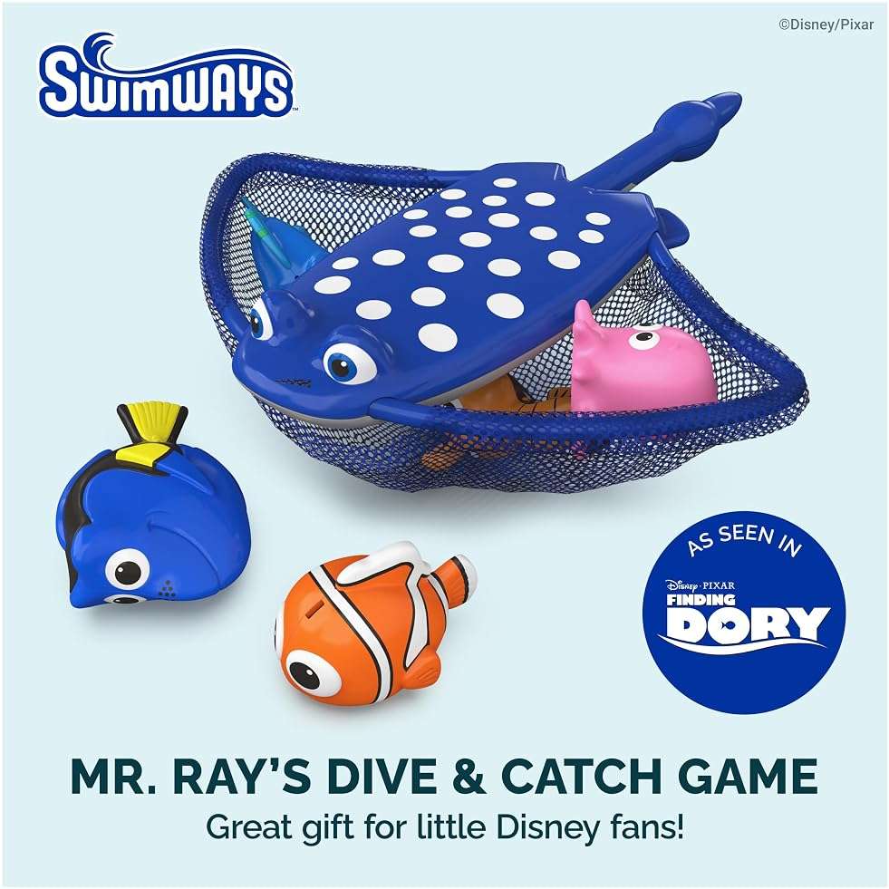 SwimWays Disney’s Finding Dory Mr. Ray’s Dive and Catch Game, Water Toy, Outdoor Toys, Pool Party Favors & Bath Toys for Kids Ages 5 & Up - Image 2